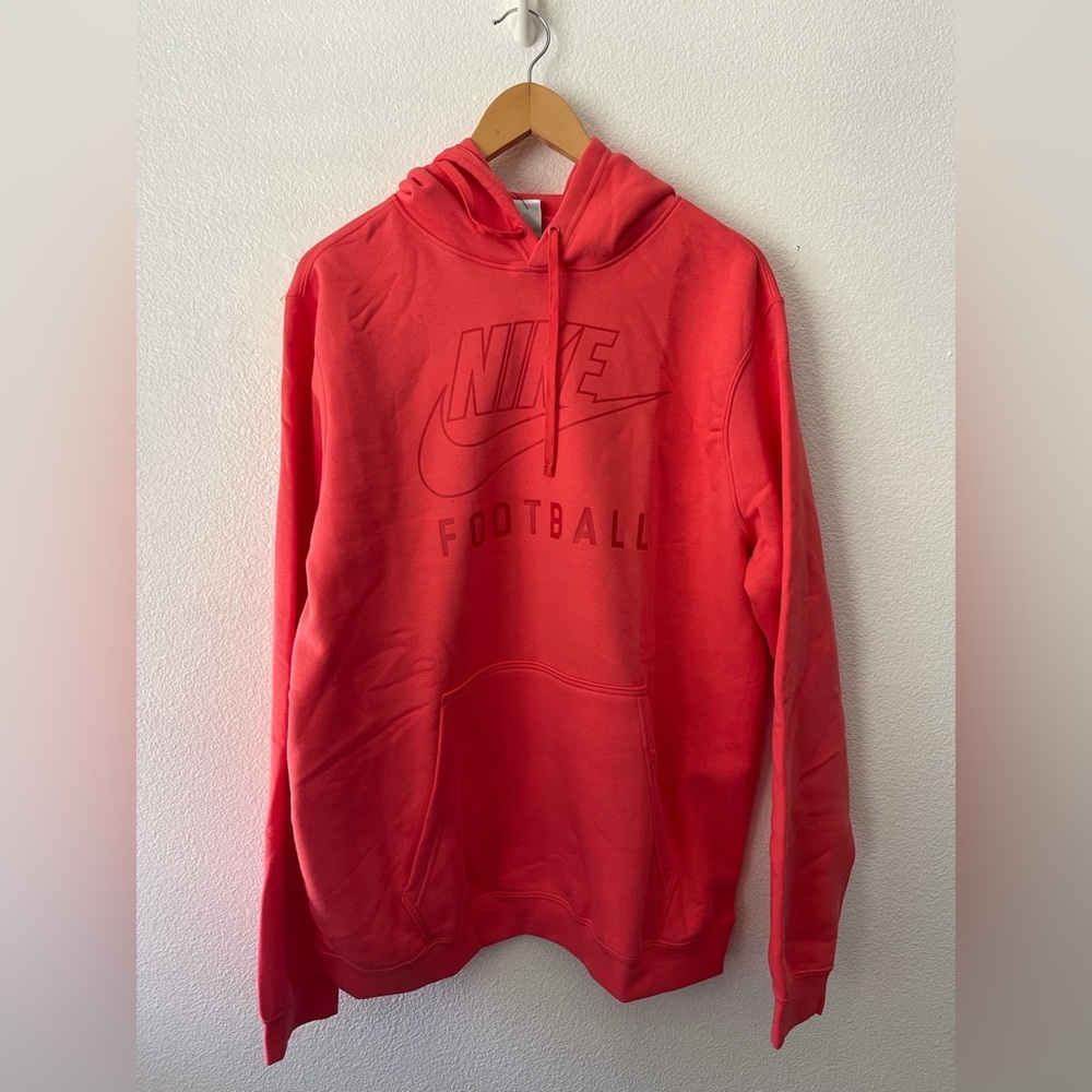 Nike Men’s Football Pullover Hoodie Sweatshirt Salmon Orange Size XL